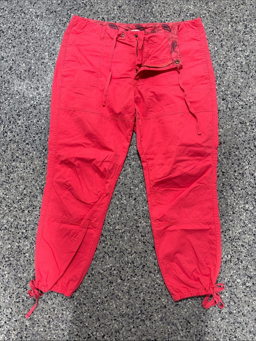 Sundance Coral Pink Drawstring Crop Track Pants